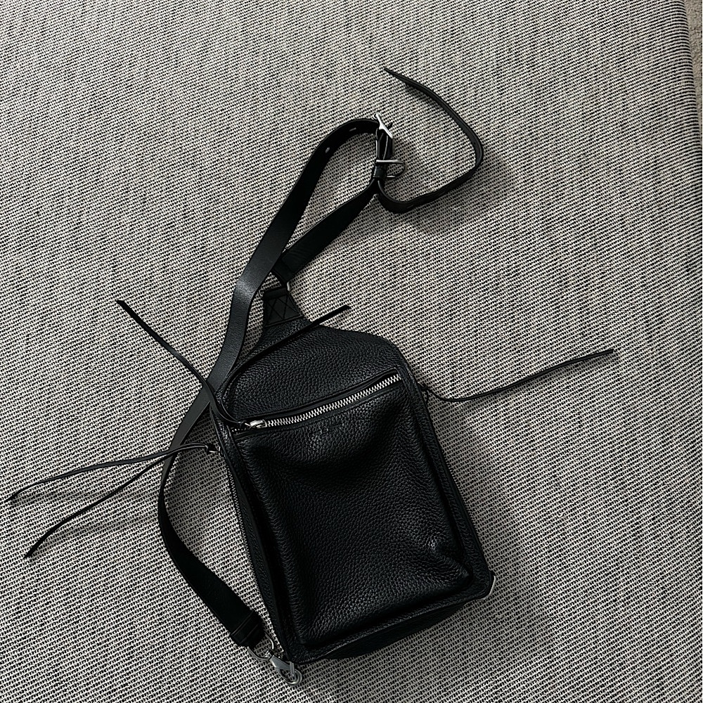 rag & bone Textured Black Crossbody Bag